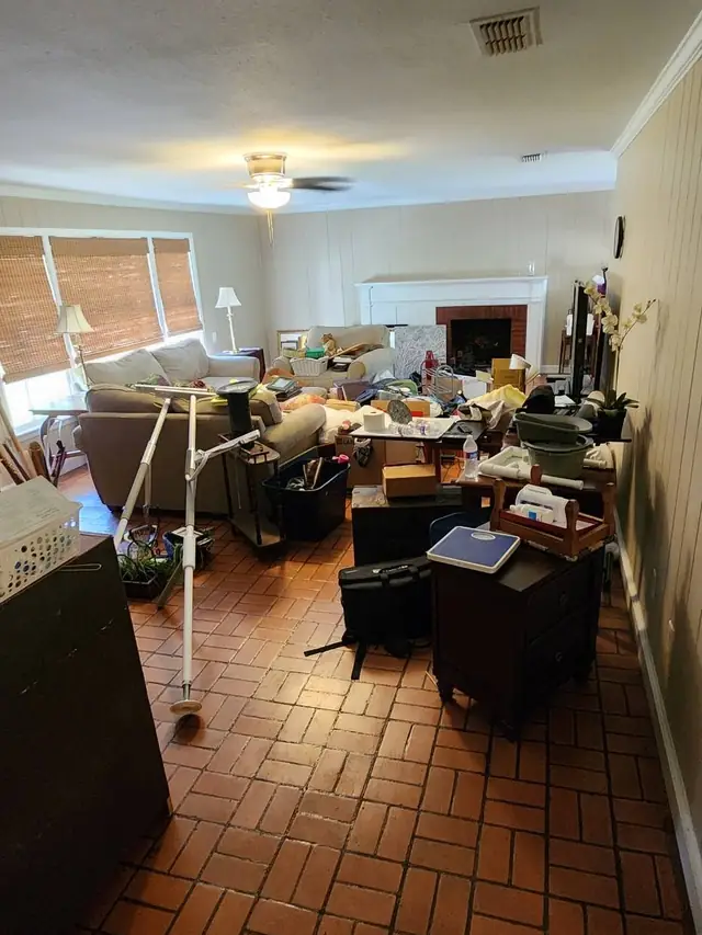 Ground floor cleared and swept, ready to hand over.